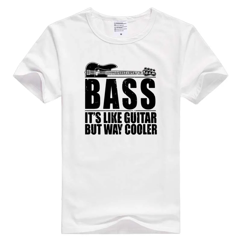 Фото Bass It's Like Guitar But Cooler Guitarist повседневная мужская и женская футболка с коротким Bass It's Like Guitar But Cooler Guitarist повседневная мужская и женская футболка с коротким