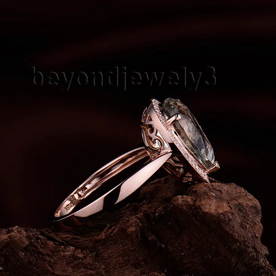 Новинка! Винтажные Ювелирные изделия в твердой 14Kt розовое золото груша 10x12 мм