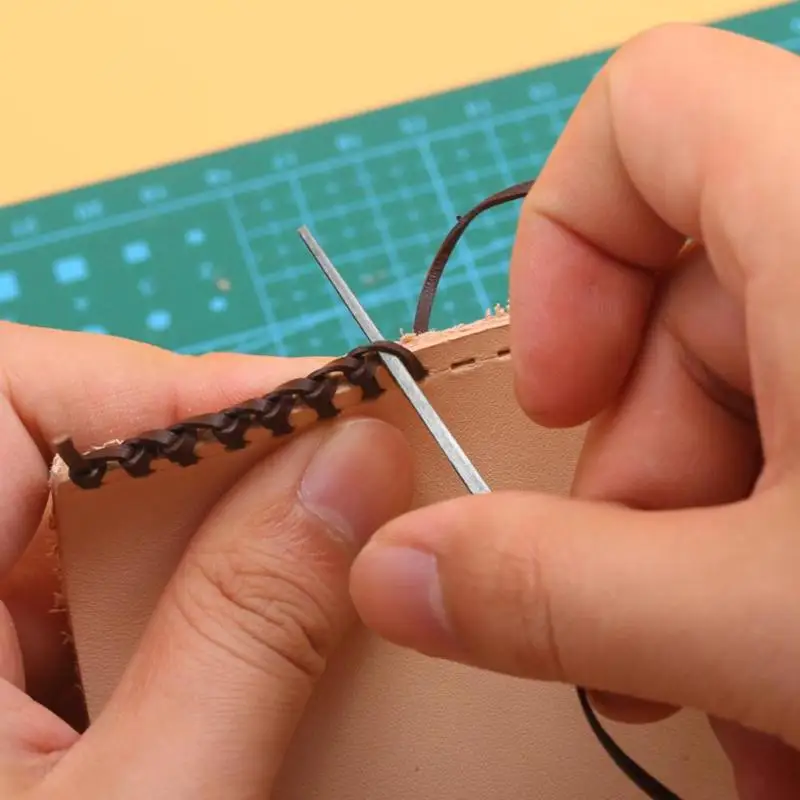 Кожа Вязание иглы DIY кожа ручной работы кружева игла для шитья 2 отверстия кожа плетение из веревок инструмент Аксессуары для шитья