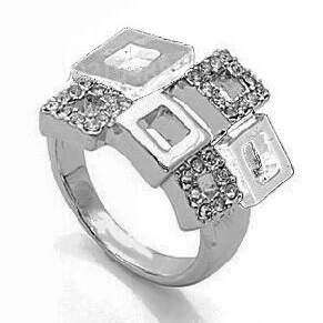 Женское кольцо на палец с австрийским кристаллом желтое и белое|ring jewelry|finger