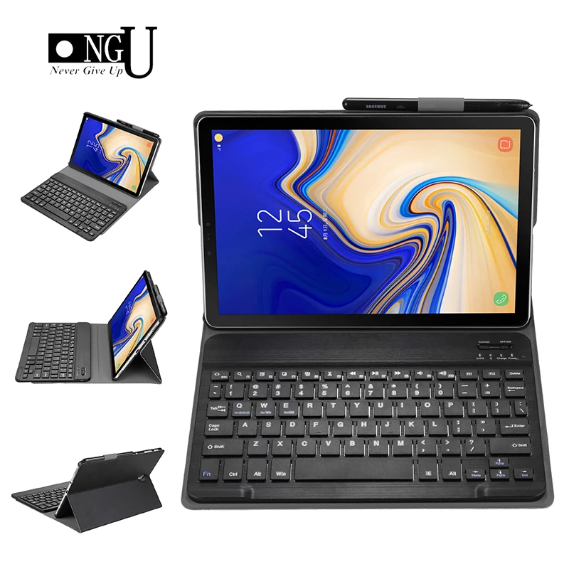 Деловой Тонкий чехол для Samsung Galaxy Tab A A2 10 5 2018 с Bluetooth клавиатурой планшетом