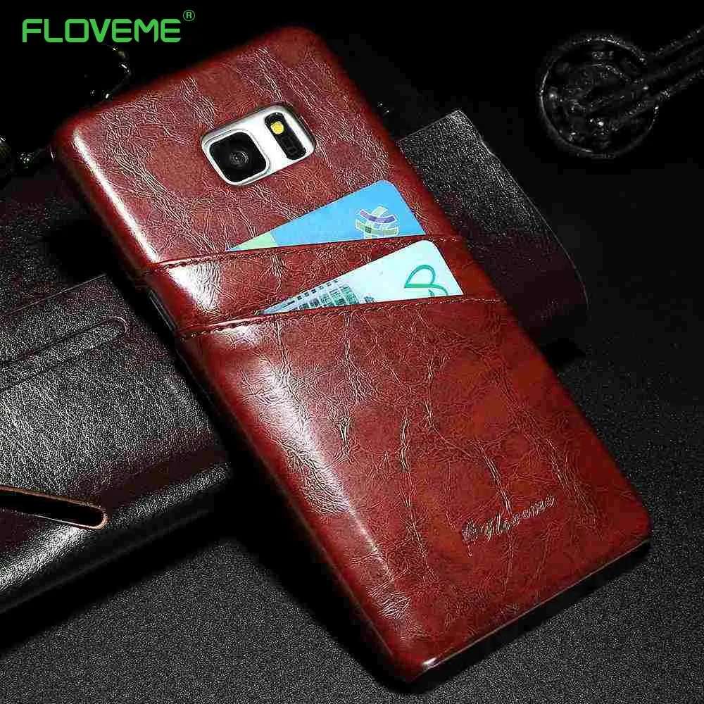 Кожаный чехол FLOVEME для Samsung Galaxy Note 4 5 Роскошный с масляным воском S8 S7 S6 Edge Plus