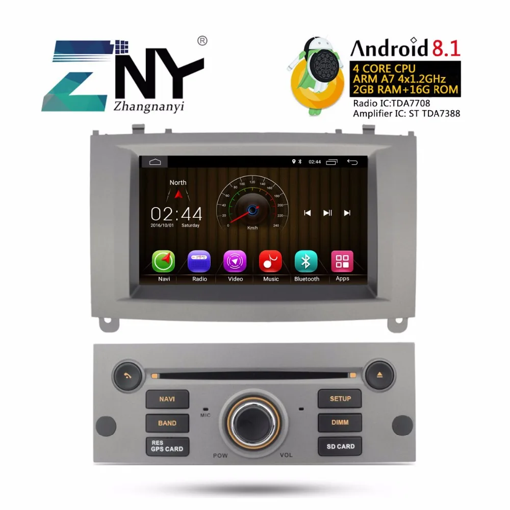7 &quotAndroid 8 1 автомобильный Стерео Авторадио для peugeot 407 gps навигация FM RDS Wi Fi BT
