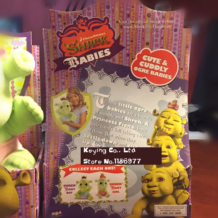 Новое поступление оригинальная милая плюшевая игрушка Shrek Baby кукла на день