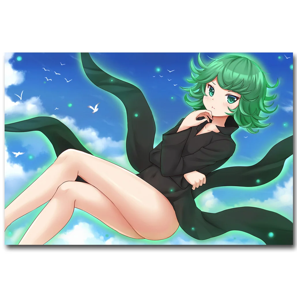 One Punch Man винтажное искусство шелковая ткань плакат Принт 13x20 24x36 дюймов японское аниме картина для украшения стен комнаты Saitama 018 - Цвет: Шоколад