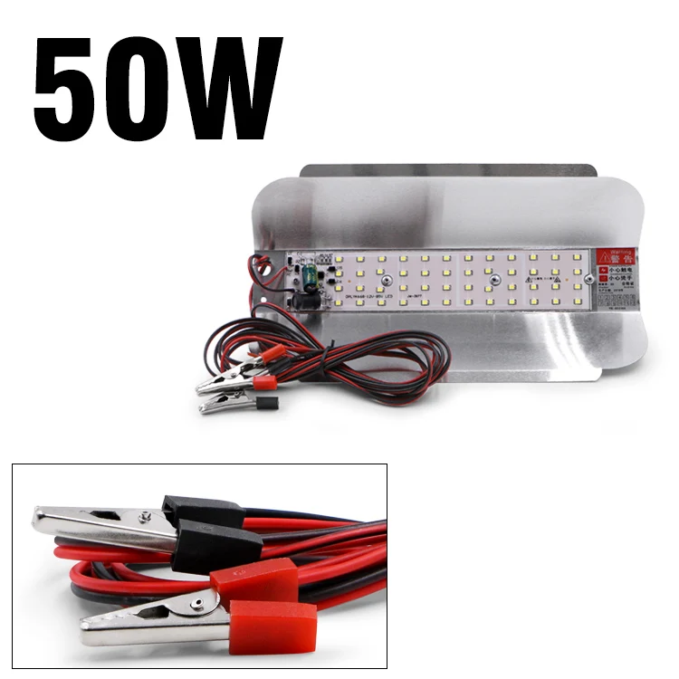 50W Clip wire EnwYe 50 Вт 100 Вт светодиодный йодид-Вольфрамовая Лампа прожектор 12-85 В постоянного тока Светодиодный прожектор отражатель светодиодный наружное освещение садовый светильник - Испускаемый цвет: 50W Clip wire