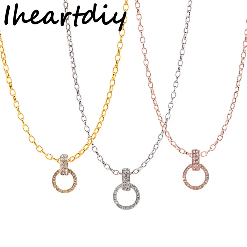 Горячая Распродажа Хрустальная Пружинная Застежка подвеска с цепочкой длиной 45