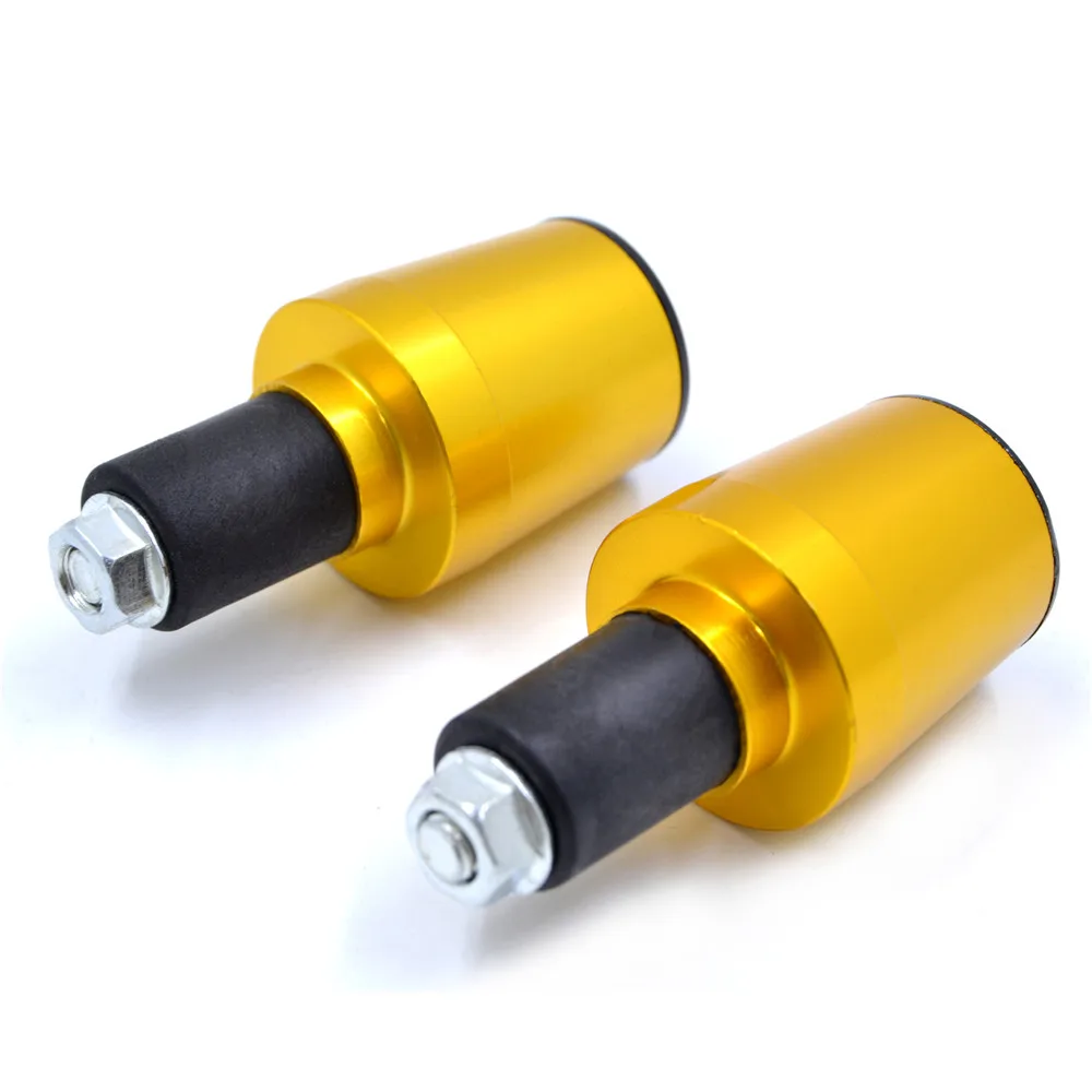 Gold Grip End Концы Руля Мотоцикла 22 мм Антивибрационная балансировочная Крышка для мотокросса с ЧПУ руль для Honda CBR 600 600RR 1000RR - Цвет: Gold Grip End