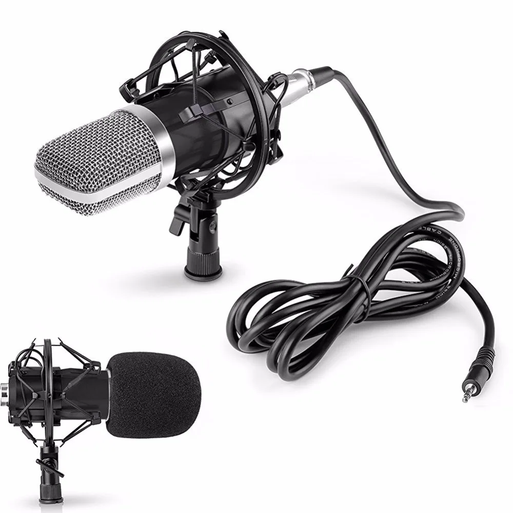Neewer NW-700 Профессиональная студия вещания и записи конденсаторный микрофон набор в том числе: микрофон+ амортизатор+ кабель