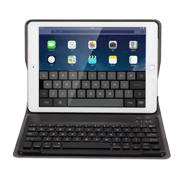 For ipad Air/Air2 case stand PU back cover Removable Wireless Bluetooth Keyboard Case for New ipad 9.7 2017 2018 A1822/A1823+pen