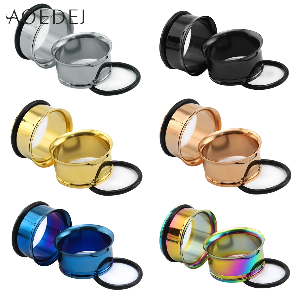 

AOEDEJ 3-25mm Stainless Steel Plugs and Tunnels Gauges Piercing Jewelry Ear Stretchers Expander Ear Tunnels Plugs 00g 8mm 10mm