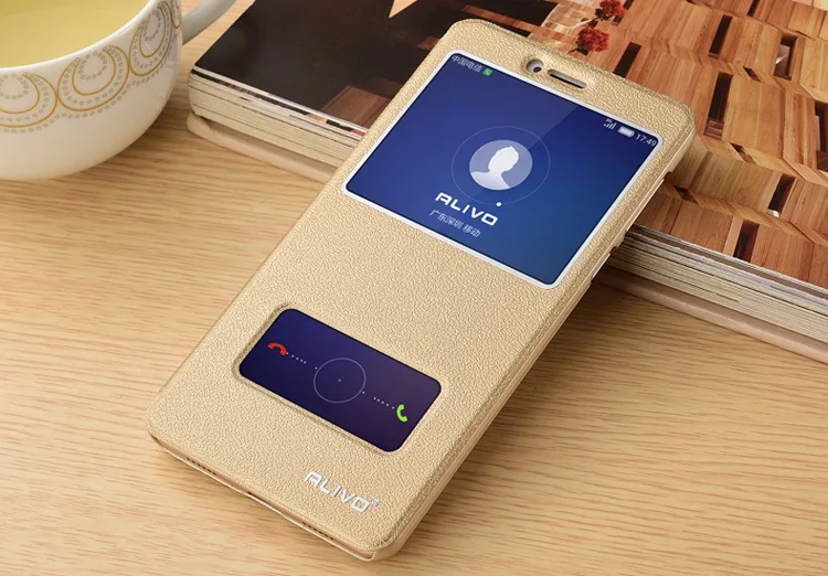 Gold Для huawei Honor 7C чехол 5," Роскошный чехол-книжка с окошком для просмотра для huawei Honor 7C чехол из искусственной кожи AUM-L41 чехол для телефона s - Цвет: Gold