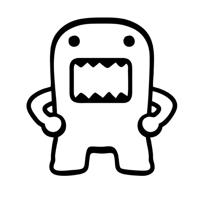 Domo Kun японские забавные виниловые наклейки для автомобиля черные|Наклейки на