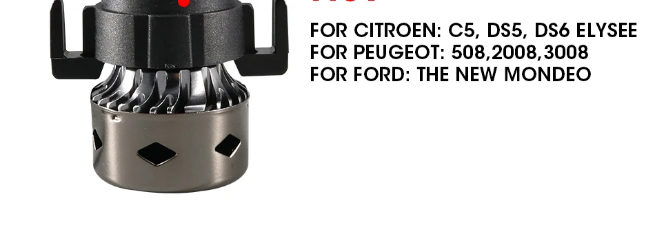 HLXG 2 шт. для Citroen C5, DS5, DS6 Elysee для peugeot 508,2008, 3008 для Ford Mondeo H7 светодиодные, под шину CANBUS, для автомобиля лампы для передних фар 12 V