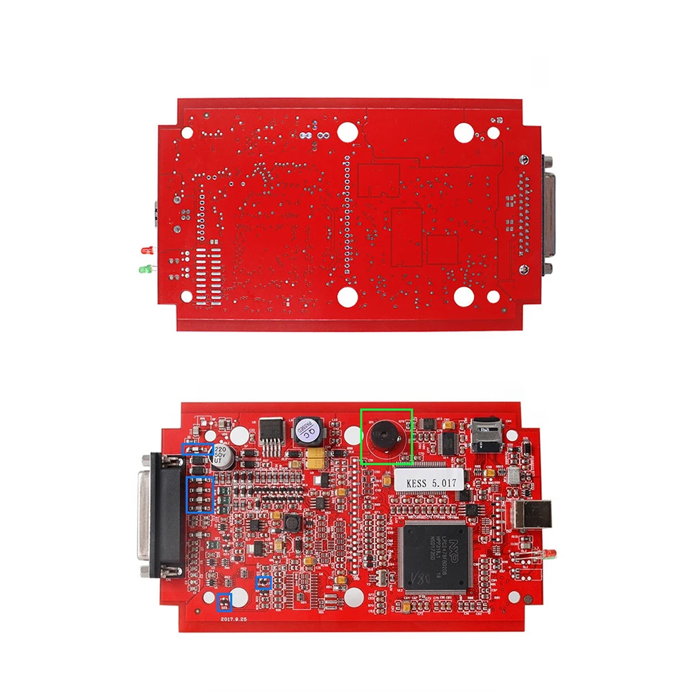 ЕС V2.47 ЕС красный Kess V5.017 OBD2 менеджер Тюнинг Комплект KTAG V7.020 4 светодиодный Kess V2 5,017 K-TAG 7,020 программатор системного блока управления