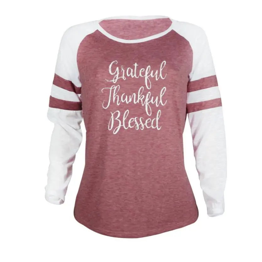 KVL 2018 новые женские большие размеры с длинным рукавом Топы ко Дню благодарения