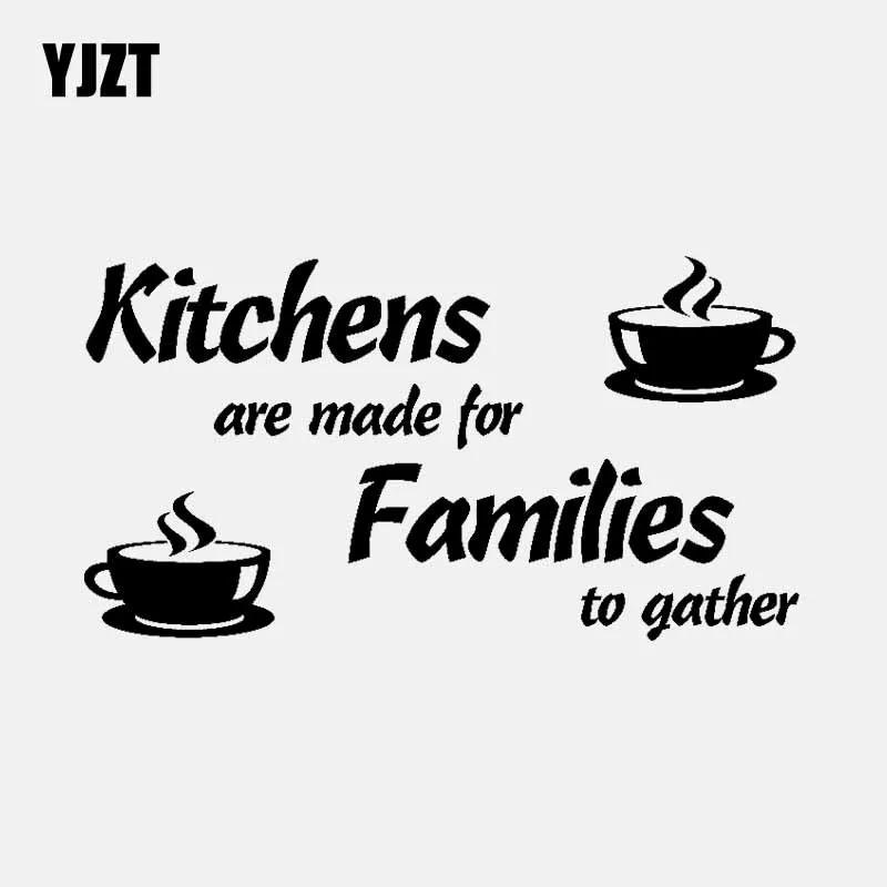 

YJZT 15,5 см * 8,3 см Виниловая наклейка на автомобиль, кухни сделаны для семьи, чтобы собрать черные/серебряные Фотообои