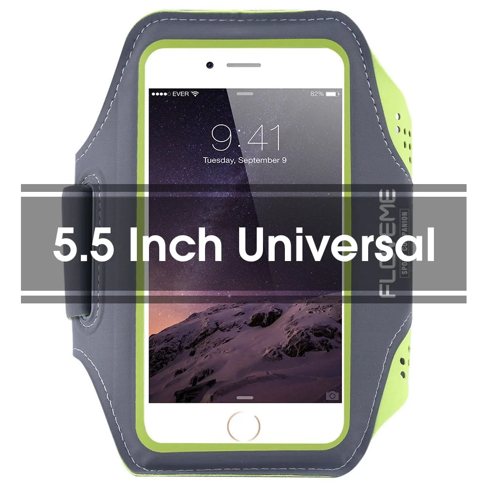 Green 5.5 Inch FLOVEME водонепроницаемый универсальный браслет для iPhone 6, 6 S, 7, 8 Plus, X чехол для samsung Galaxy S9, S8 Plus, спортивная сумка для телефона, аксессуары - Цвет: Green 5.5 Inch