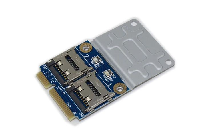 2 SSD HDD для ноутбука двойной Micro SD SDHC SDXC TF Mini PCIe устройство чтения карт памяти mPCIe в