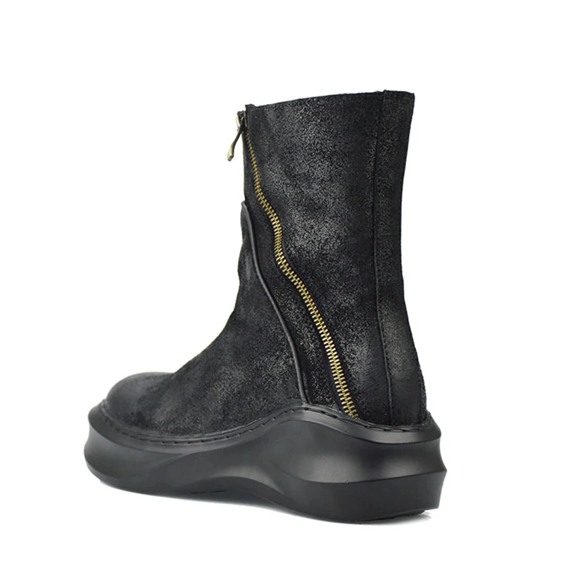 Ботинки из натуральной кожи брендовая модная мужская повседневная обувь