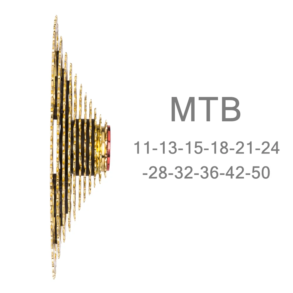 MTB 11 Скорость золото кассета s 11-50 т широкий соотношение Сверхлегкий Золотой