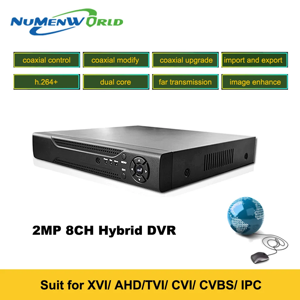 Видеорегистратор 8 каналов XVI/AHD DVR HD 1080P H.264 + камера видеонаблюдения Onvif сеть IP NVR