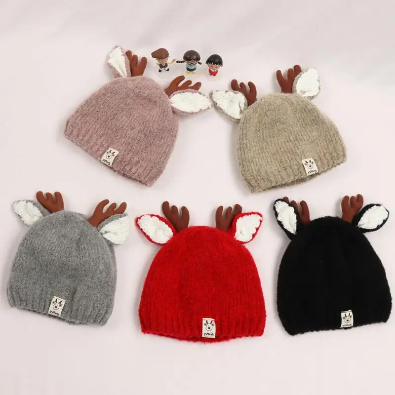 Новая Милая осенне-зимняя вязаная шапка для маленьких мальчиков и девочек