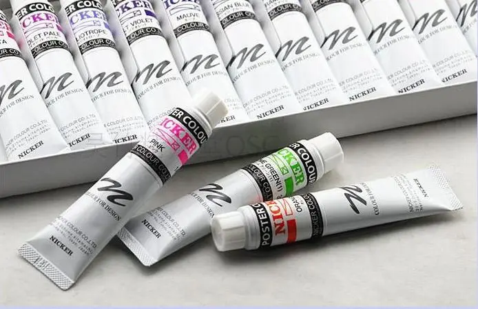 Японский цветной постер Nicker набор акварельных красок для дизайна 12 видов цветов