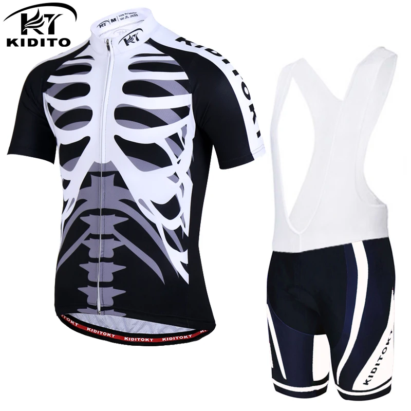 Bib Cycling Set 4 KIDITOKT, забавный комплект из Джерси для велоспорта, летняя одежда для велоспорта, костюм с черепом, одежда для горного велосипеда, одежда для гонок, велосипедная одежда, костюм - Цвет: Bib Cycling Set 4