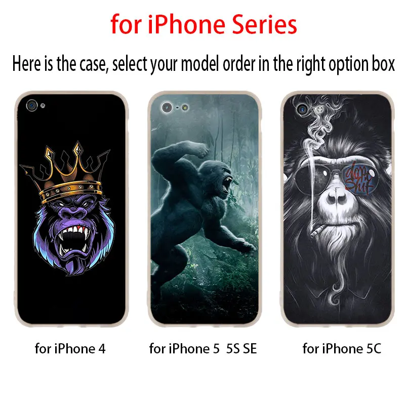 Gorilla силиконовый мягкий чехол для iPhone 11 12 Pro X XS Max XR iphone 8 7 6 Plus 5 5s SE 2020 | Мобильные