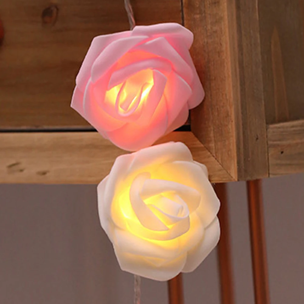 Классический роза свет строка 5 м 40 светодиодов ручной работы цветочный праздник