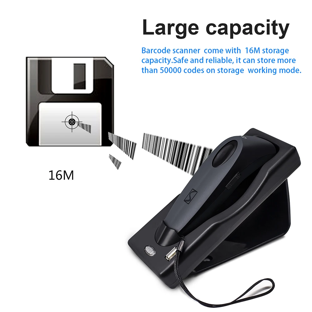 Беспроводной сканер штрихкодов 2D Bluetooth USB 2 4G с зарядным основанием|bar code reader|usb barcode