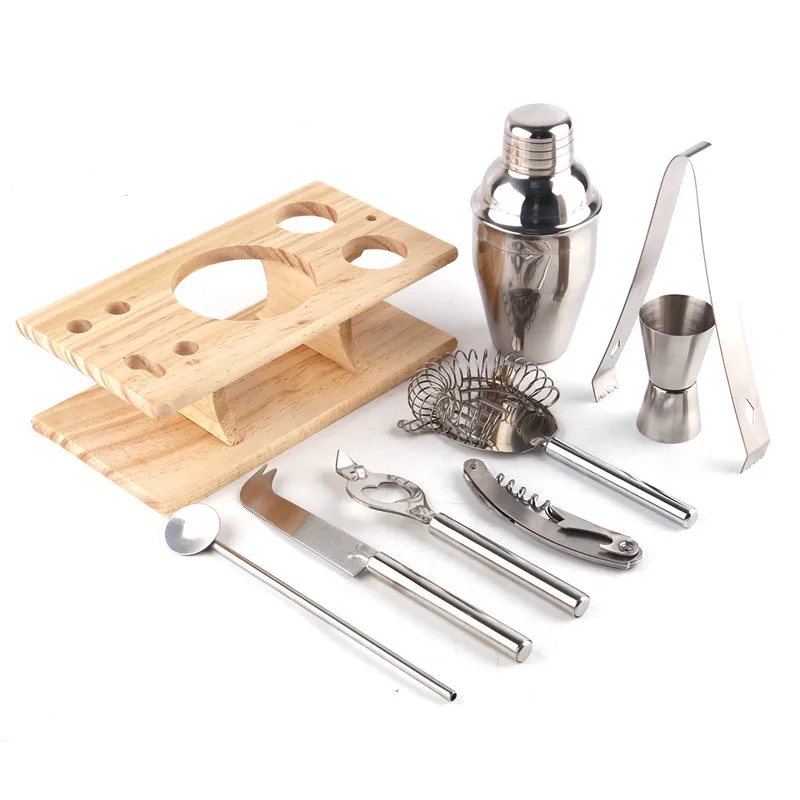 

8pcs/Kit Mixer Drink Bartender Stainless Steel Cocktail Martini Tools Set Bar Kit Cocktail Shaker 250ML/350ML/550ML/750ML