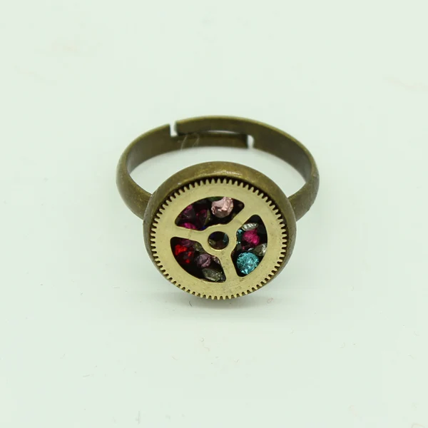 Винтажные часы ювелирное изделие уникальное кольцо со стразами ручной работы