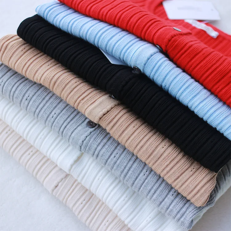 Кардиган женский осенний с высокой талией и круглым вырезом L944