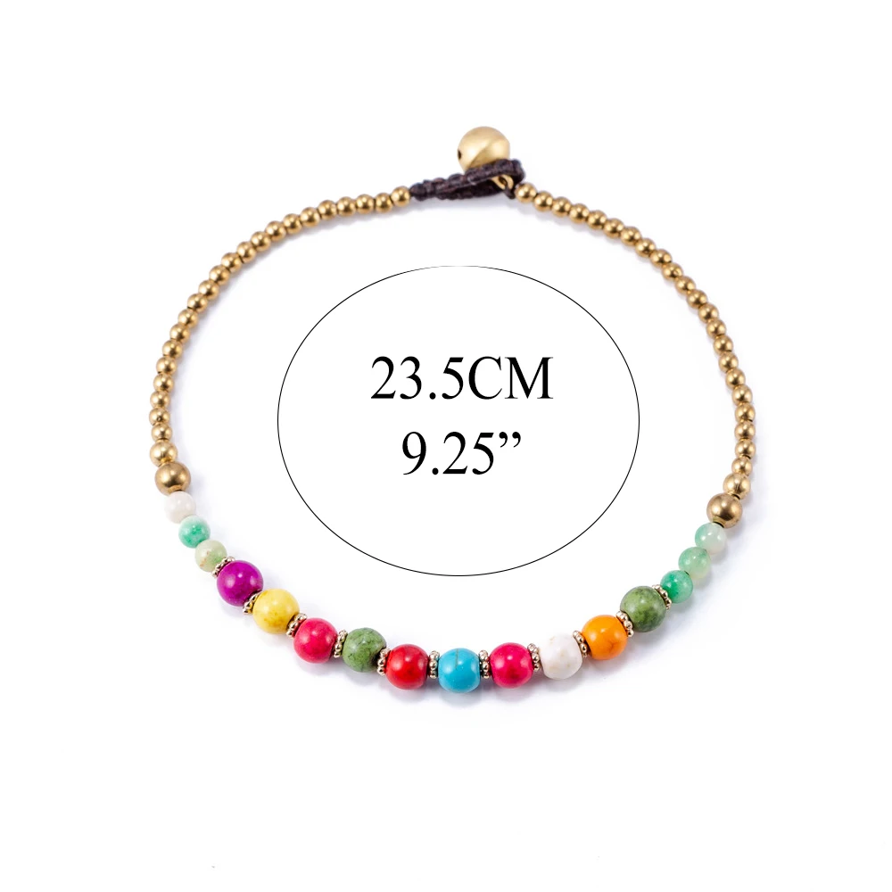 Браслет на ногу AMOURJOUX Женский Круглый ножной браслет ручной работы из