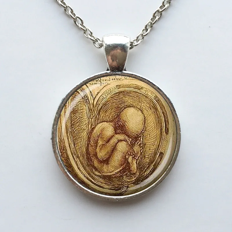 Ожерелье Леонардо да Винчи подвеска для беременных с изображением плода доктора