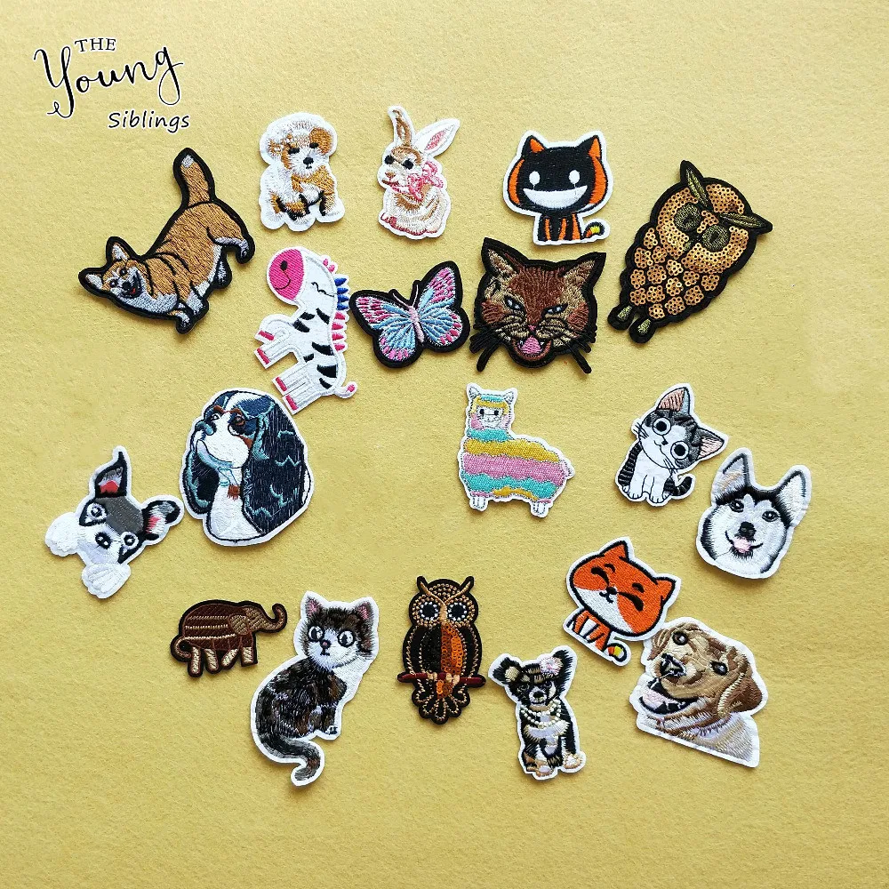 Клейкие нашивки для одежды новые наклейки с мультяшными животными кошками