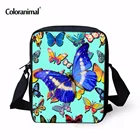 Coloranimal сумки для женщин с длинной ручкой, женская дизайнерская обувь с рисунком бабочки, повседневная короткая юбка-пачка для девочек и женщин сумки через плечо маленькие сумки через плечо