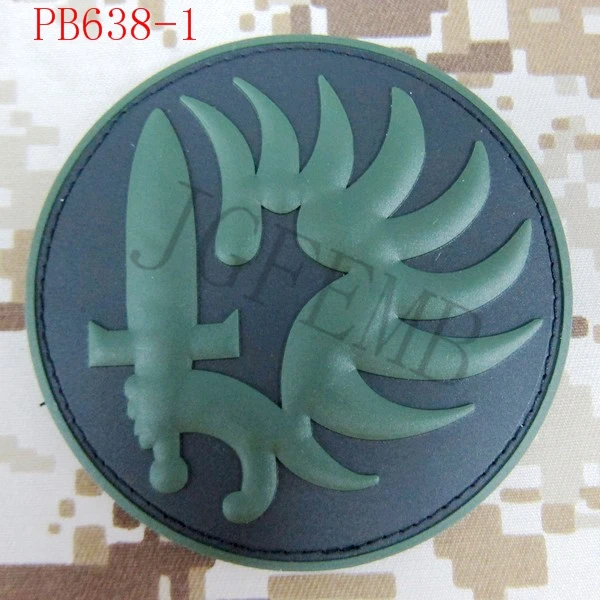 Военные тактические 3Д нашивки из ПВХ с крыльями победы Parachutist черные красные