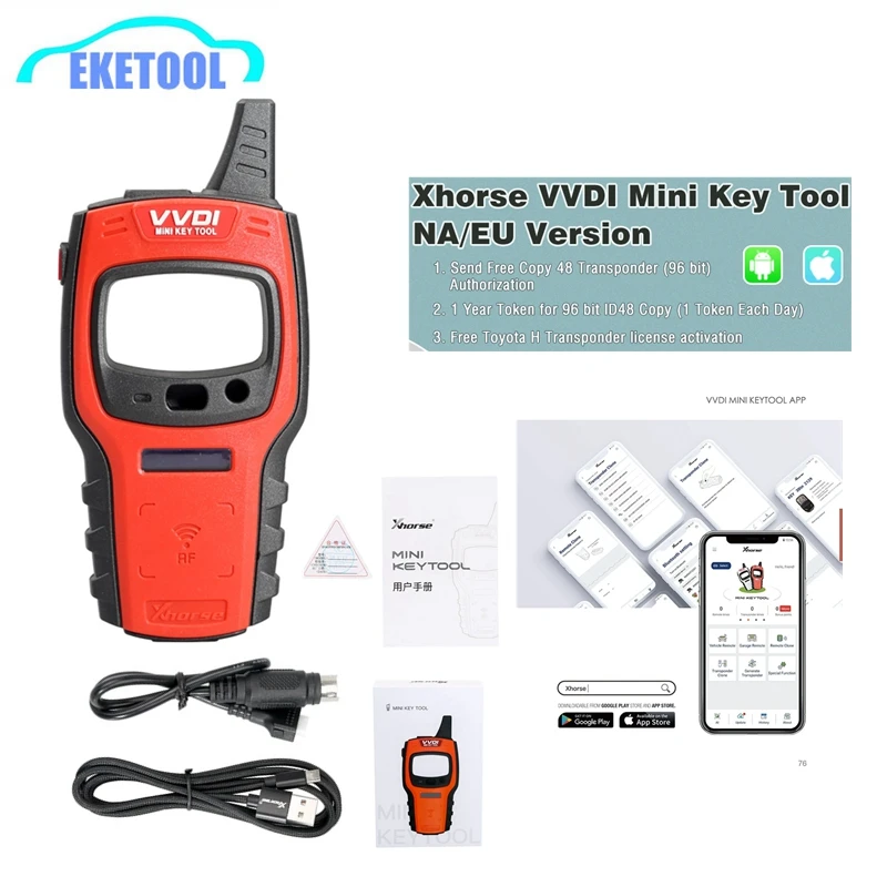 Оригинальный мини ключ Xhorse VVDI EU/NA работает с iOS/Android умное управление получить