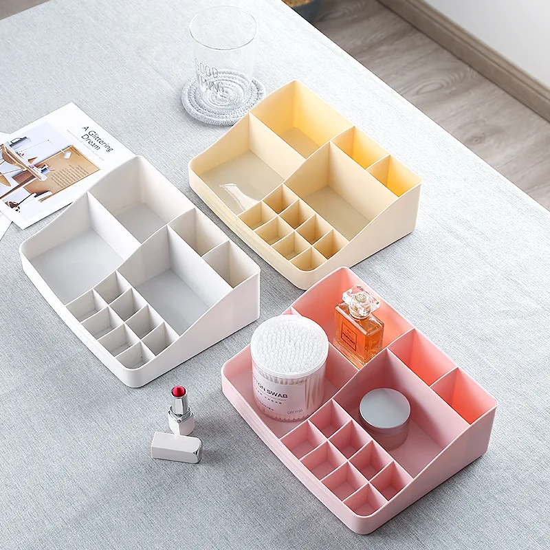 3 Colors Plastic Cosmetic Storage Box Drawer Jewelry Makeup Organizers Office Desktop Sundries Container | Дом и сад