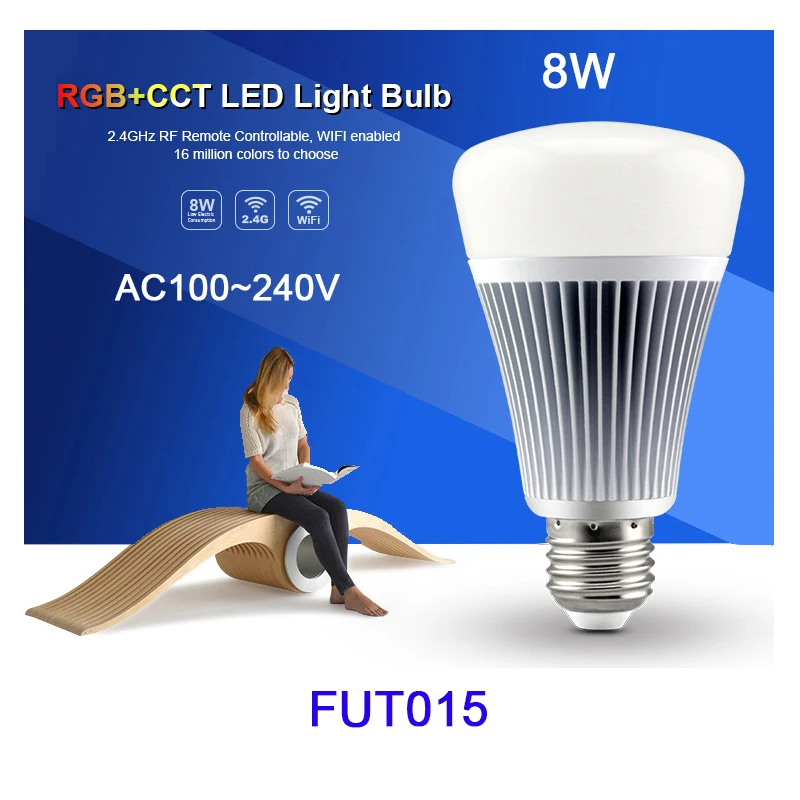 Miboxer FUT103 FUT104 FUT013 FUT014 FUT015 FUT012 FUT105 4W 5W 6W 8W 9W 12W E14 GU10 MR16 E27 цветная (RGB) Регулировка