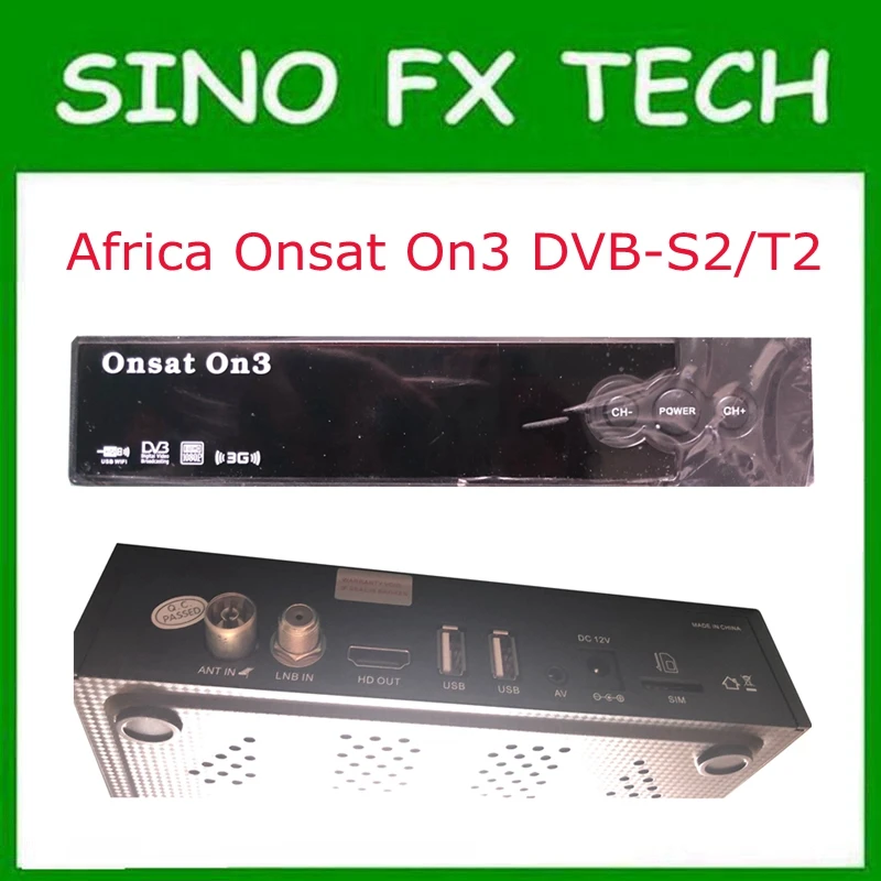 Africa Onsat On3 DVB-S2/T2 комбо powervu autoroll декодер mepg4 gprs sim-карта с кодом Tcam для 16E MYTV и 22 Вт каналов