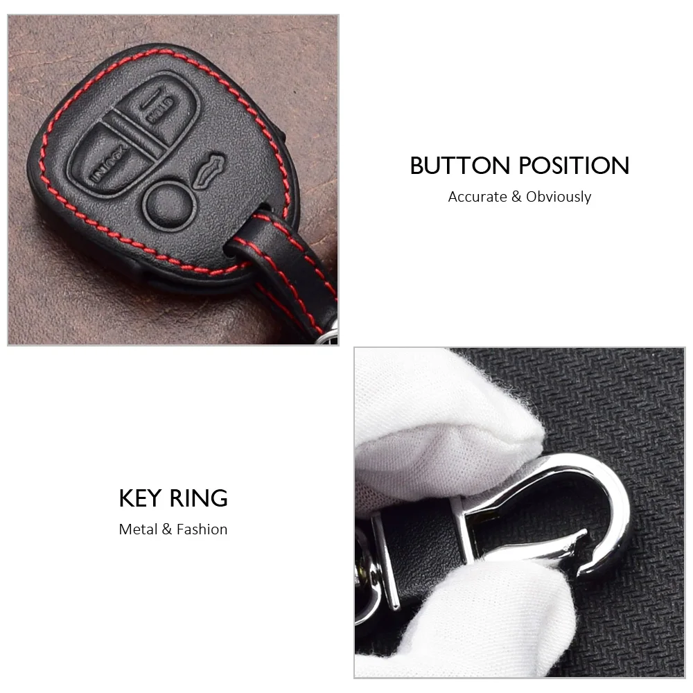 Чехол для ключей из натуральной кожи ATOBABI брелок Mitsubishi Outlander Pajero Lancer EX ASX 3 кнопки