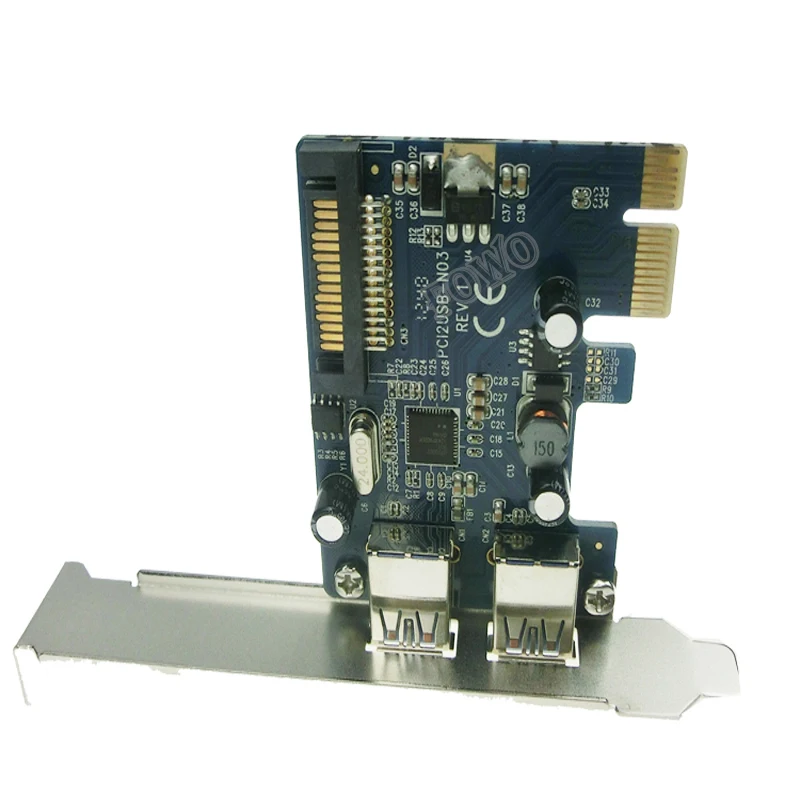 2 портовый Суперскоростной USB 3 0 PCI E PCIE Express коннектор адаптер usb3.0 удлинитель