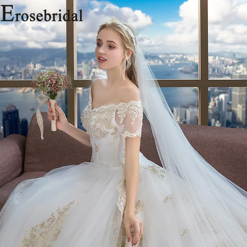 Erosebridal Новое поступление 2019 кружевное свадебное платье Винтаж на шнуровке
