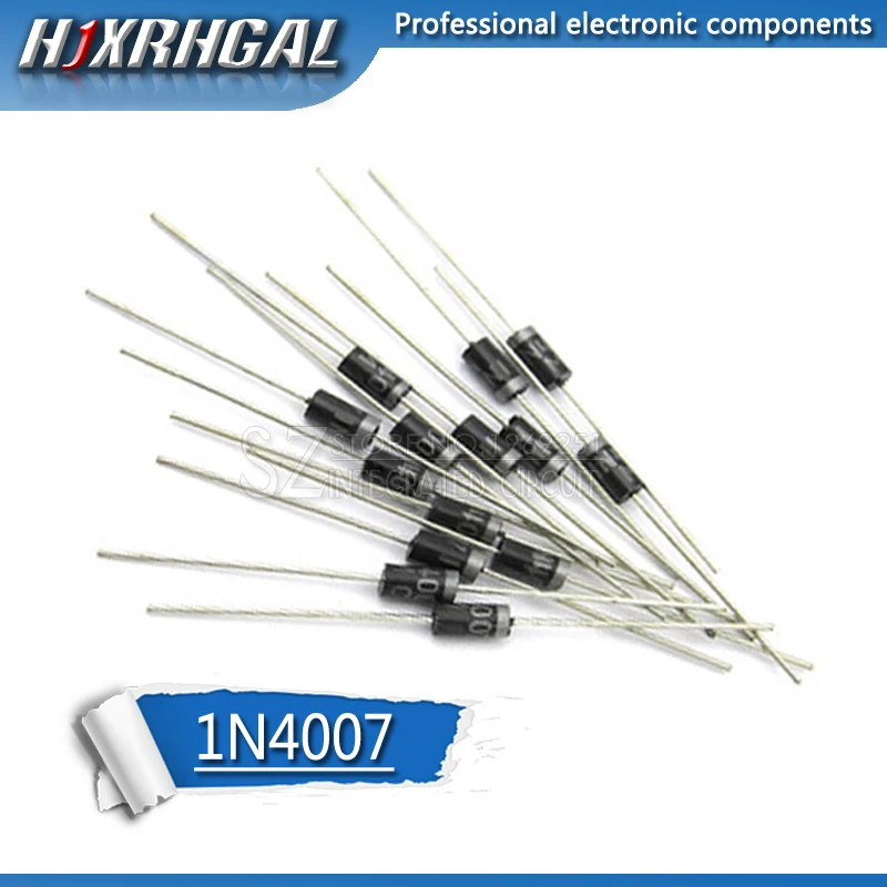 100 шт. 1N4007 4007 1A 1000V DO 41 высококачественный выпрямительный диод IN4007 hjxrhgal|Диоды| |