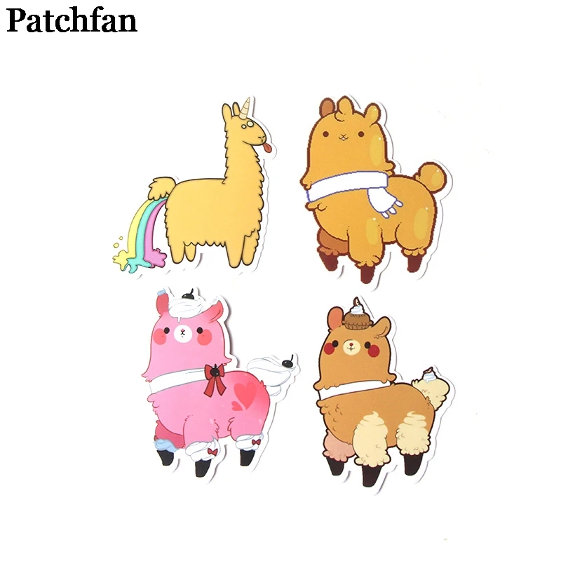 Patchfan, 18 шт., креативные Значки из ламы, альпаки, сделай сам, декоративные наклейки, мультяшный стиль, для DIY, для ПК, на стену, для телефона, скрапбукинг, альбом, A2080