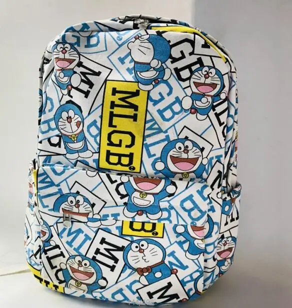 IVYYE, Doraemon, Смайл, парусиновые рюкзаки, рюкзаки, мультяшный Школьный рюкзак, повседневные студенческие сумки, дорожный ранец, унисекс, Новинка - Цвет: 40cm in height